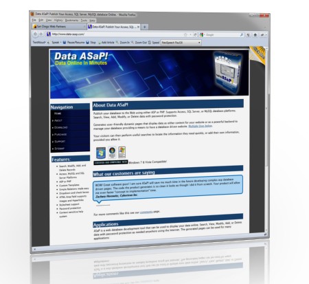 Data ASAP! website screenshot
